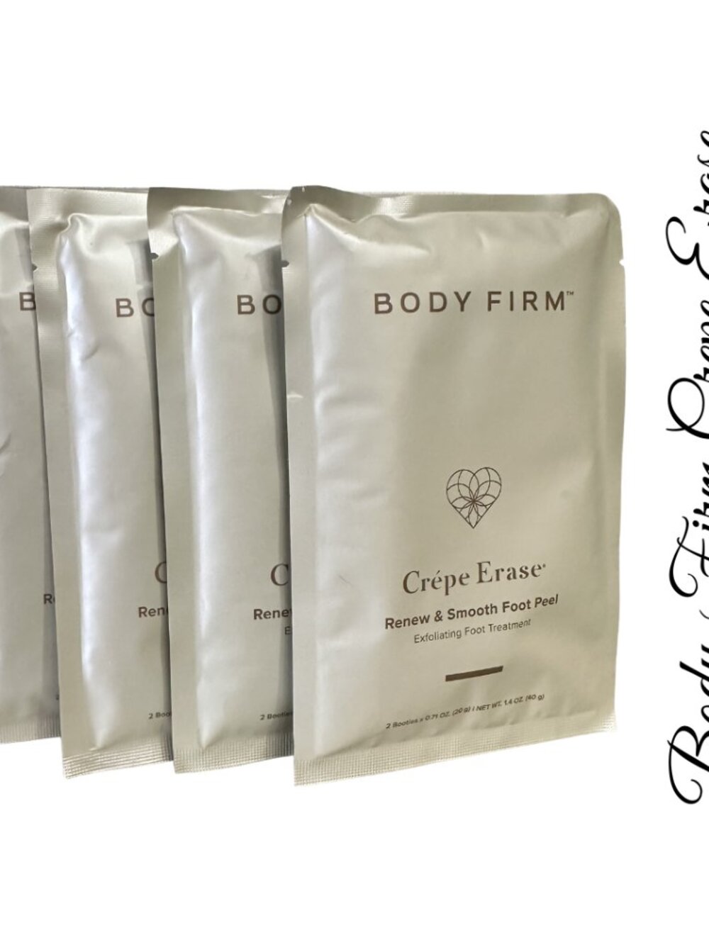 Lot of 4 Body Firm Crepe Erase Renew & Smooth Foot Peel